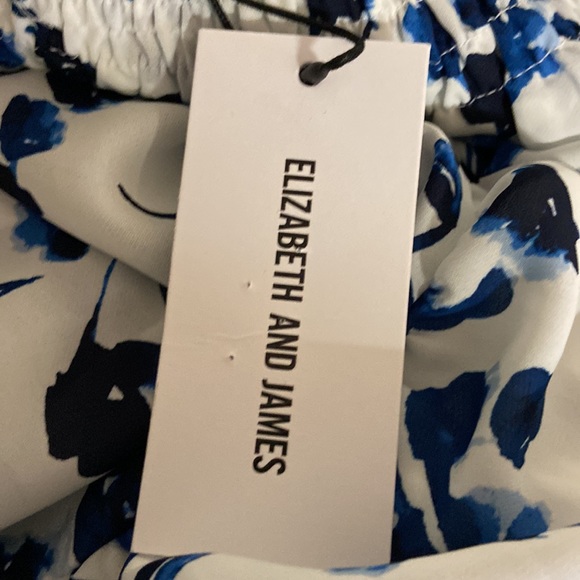 NWT Elizabeth and James Blue Floral Smocked Neck Tiered Maxi Dress Womens XXL - Picture 10 of 10